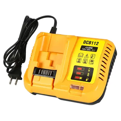 Amityke DCB112 Replacement for Dewalt 12V/20V Lithium High Capacity Battery Charger with Safety Protection System & LED Statu...
