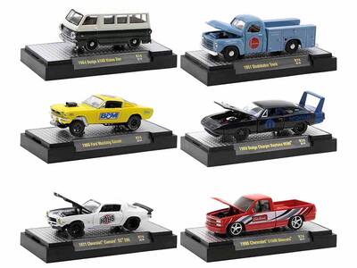 Auto-Thentics 6 piece Set Release 74 IN DISPLAY CASES Limited Edition to 8250 pieces Worldwide 1/64 Diecast Model Cars by M2 ...