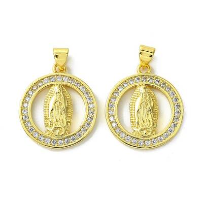 Brass Micro Pave Cubic Zirconia Pendants