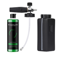 BLACKLINE Foam Cannon Bundle – Ultimate Car Wash Kit with Ultra Foam Soap (Green Apple, Cotton Candy, Wash N Wax) for Thick...