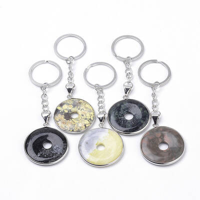 Synthetic & Natural Mixed Stone Keychain