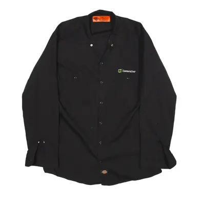 DICKIES Worker Shirt Black Long Sleeve Mens M