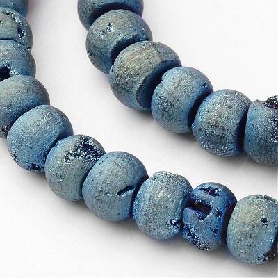 Electroplated Natural Quartz Crystal Beads Strands