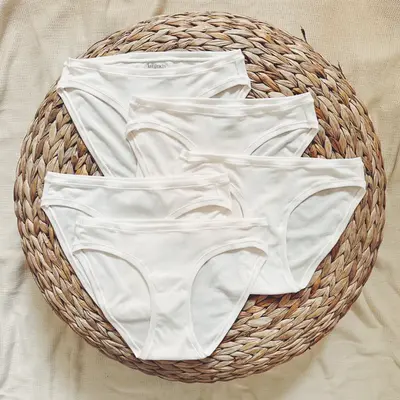 Womens' TENCEL™ Micro Modal The Weekender Bikini Briefs - 5 Pack | Size: Small | Color: White | Pack Size: 5-Pack