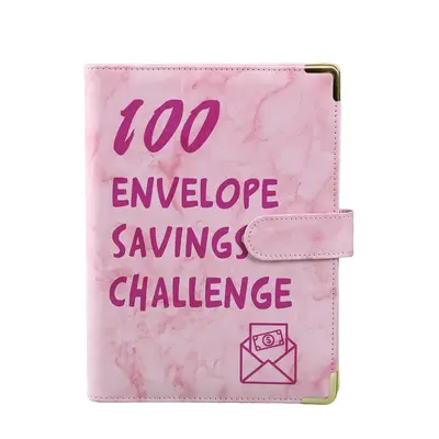 100 Day Challenge Money Saving Binder Cash Savings Challenge Binder Faux Leather Portable A5 Binder Budget Planner Money Savi...