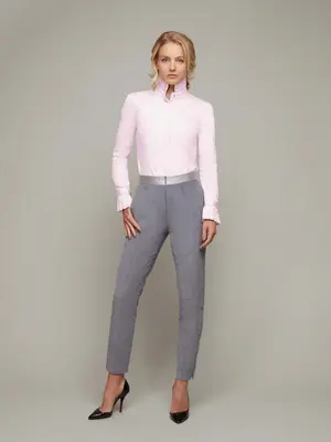 CORINTHIAN | Fan-Collar Shirt | Colour: Quartz Pink | Size: L