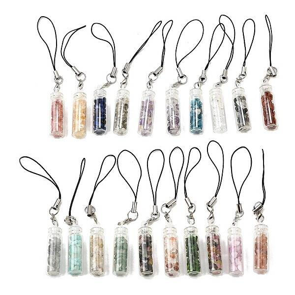Natural Crushed Stone with Glass Bottle Decorations