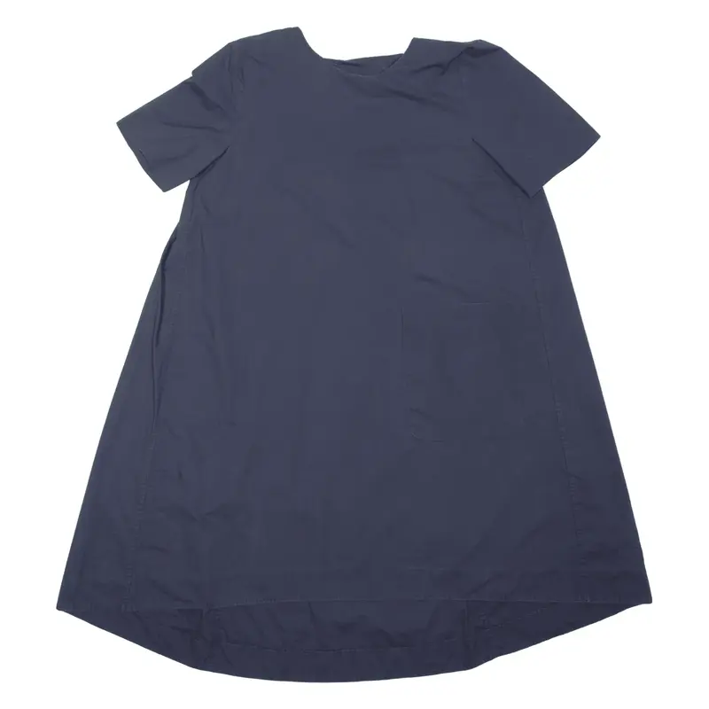 COS Oversized Cross Back Fit & Flare Dress Blue Short Sleeve Midi Womens UK 8