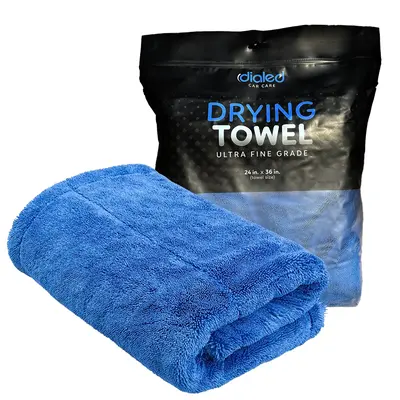 Dialed Drying Towel - 1600 GSM 70/30 Blend - Ultra-Absorbent Car Drying Towel - Twisted Loop Microfiber Weave - 1600 GSM Ultr...