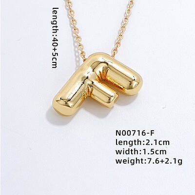 Stainless Steel Party Balloon Letter Pendant Cable Chain Necklaces for Women
