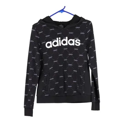 Adidas Spellout Hoodie - XS Black Cotton