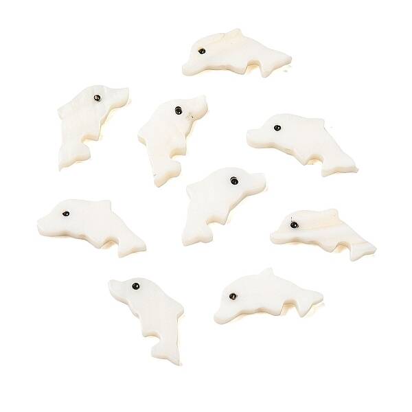 Natural Freshwater Shell Dolphin Beads