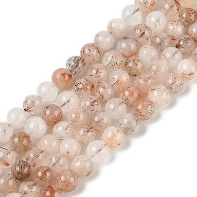 Natural Black Gold Rutilated Quartz Beads Strands