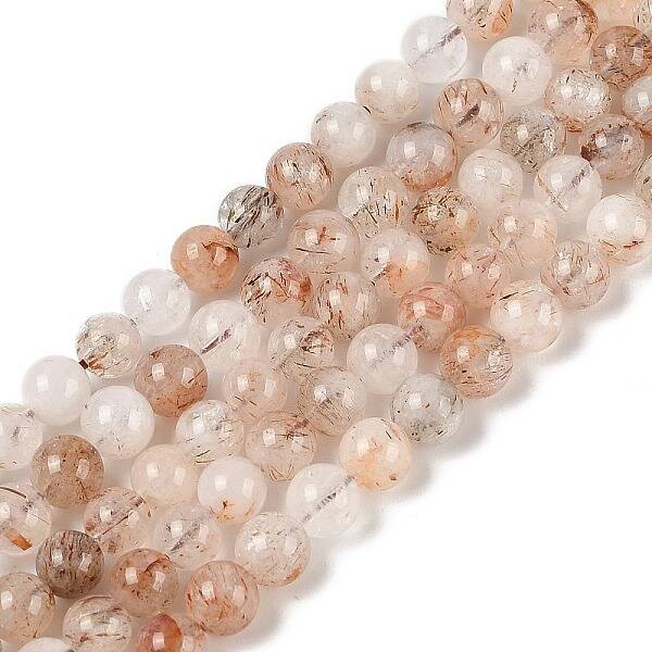 Natural Black Gold Rutilated Quartz Beads Strands