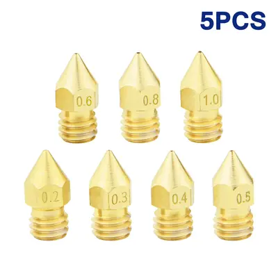Nozzle Kit 5PCS MK8 Brass Nozzles
