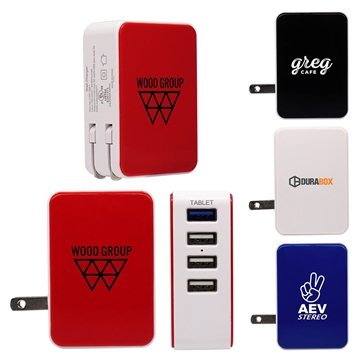 13 Customized UL 4 Port USB Folding Wall Charger - Compact & 3A ...