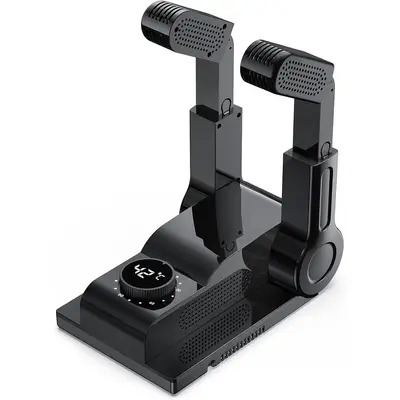 Boot Dryer with Heat Blower – Electric Shoe & Glove Dryer and Warmer with 180° Adjustable Rack, Telescopic Ports & Intelli...