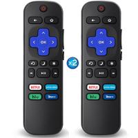2Pcs Replacement Remote Control Compatible for Roku TV, Universal Remote Fit for Hisense/Onn/TCL/Sharp/Element/Philips/Hitach...