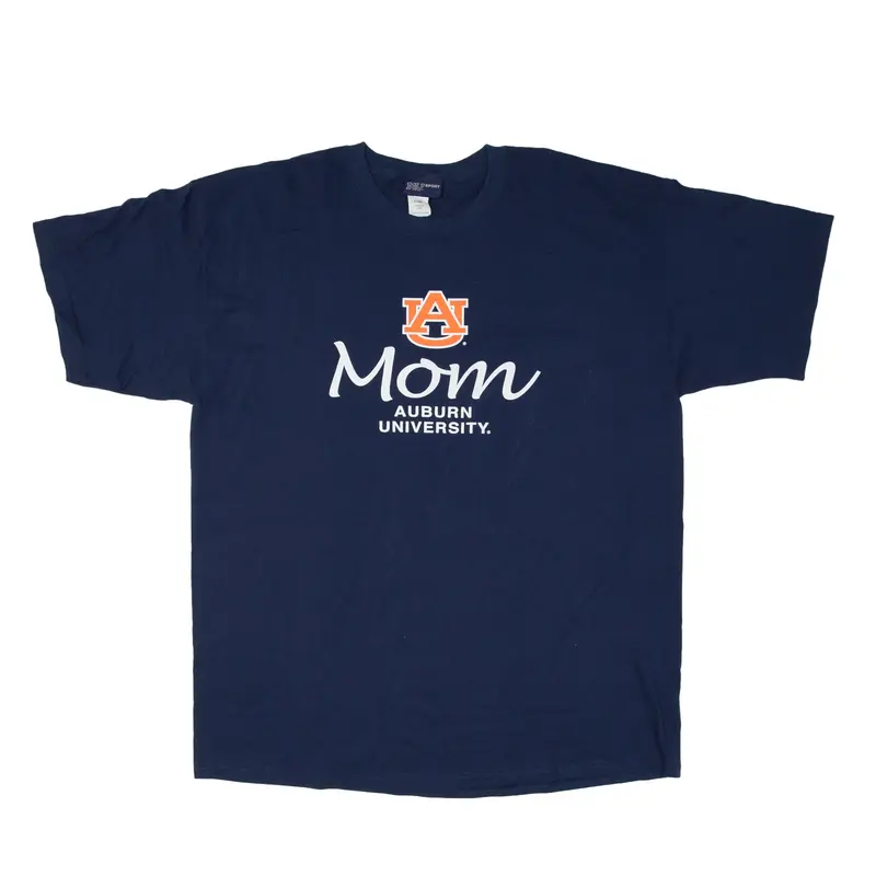MV SPORT Auburn University Mom USA T-Shirt Blue Short Sleeve Mens XL