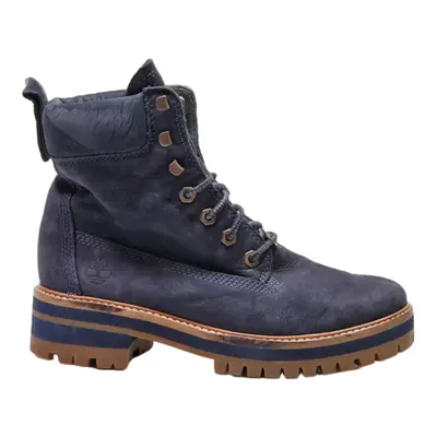 TIMBERLAND Lace-Up Boots Blue Leather Womens UK 5
