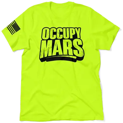 Occupy Mars - Safety Yellow Hi-Vis T-Shirt
