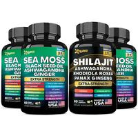 Dynamic Vitality Bundle Extra Plus - Zoyava Sea Moss (180 Capsules) & Shilajit (60 Capsules) - All-in-One Supplements Multivi...