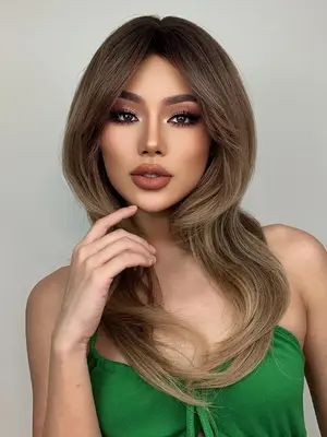 1 Piece Women's 22inch Long Wavy Synthetic Wigs for Daily, Cosplay, Anime or Costume Party, Striking Natural Fluffy Hair Wigs...