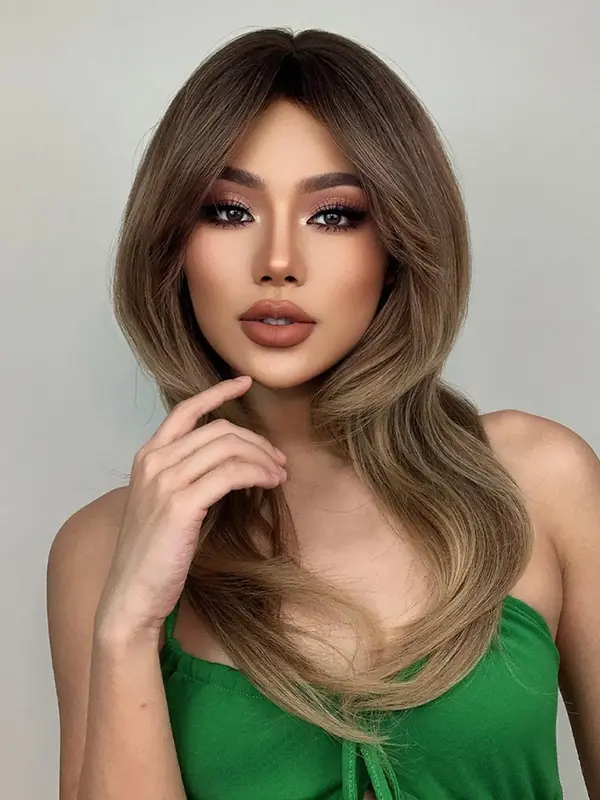 1 Piece Women's 22inch Long Wavy Synthetic Wigs for Daily, Cosplay, Anime or Costume Party, Striking Natural Fluffy Hair Wigs...