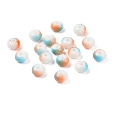 Opaque Spray Painted Glass Beads