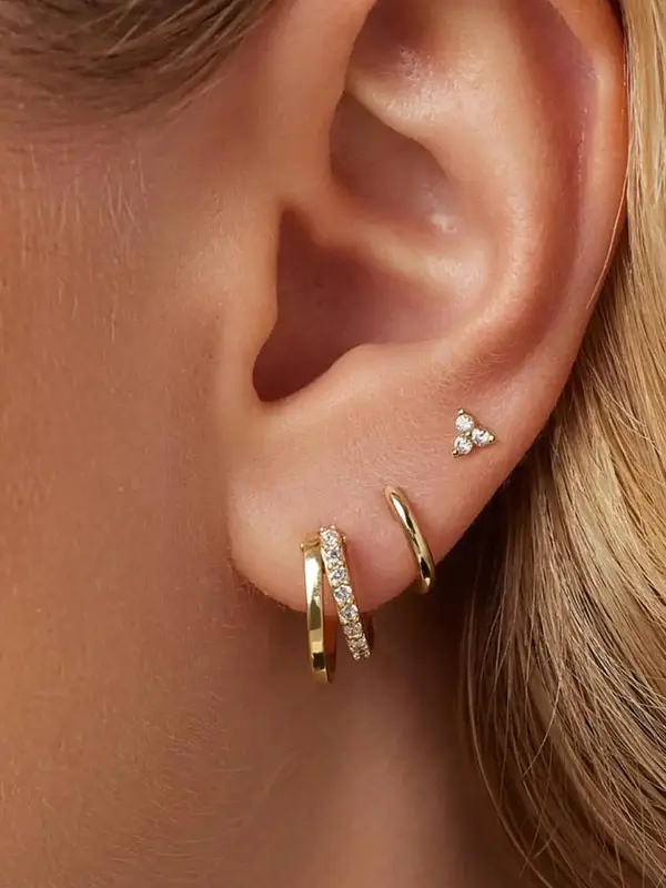 925 Sterling Silver Women's Elegant Rhinestone Decor Earrings Set, Fashion Jewelry for Party, Daily Clothing Decor, Trendy & ...