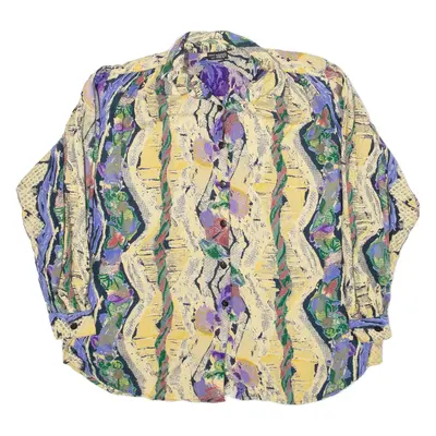 Womens Shirt Yellow Viscose Long Sleeve L