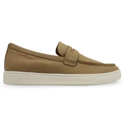 Vionic Thompson Nubuck Men's Loafers Shoes - Sand - Size:US 8 Men
