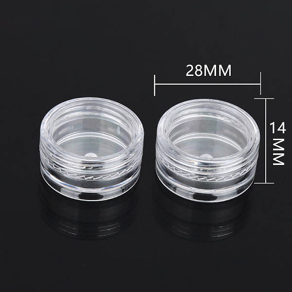 Transparent Plastic Empty Portable Facial Cream Jar