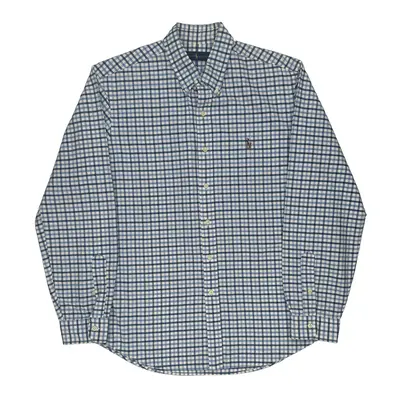 Ralph Lauren Checked Shirt - Large Blue Cotton