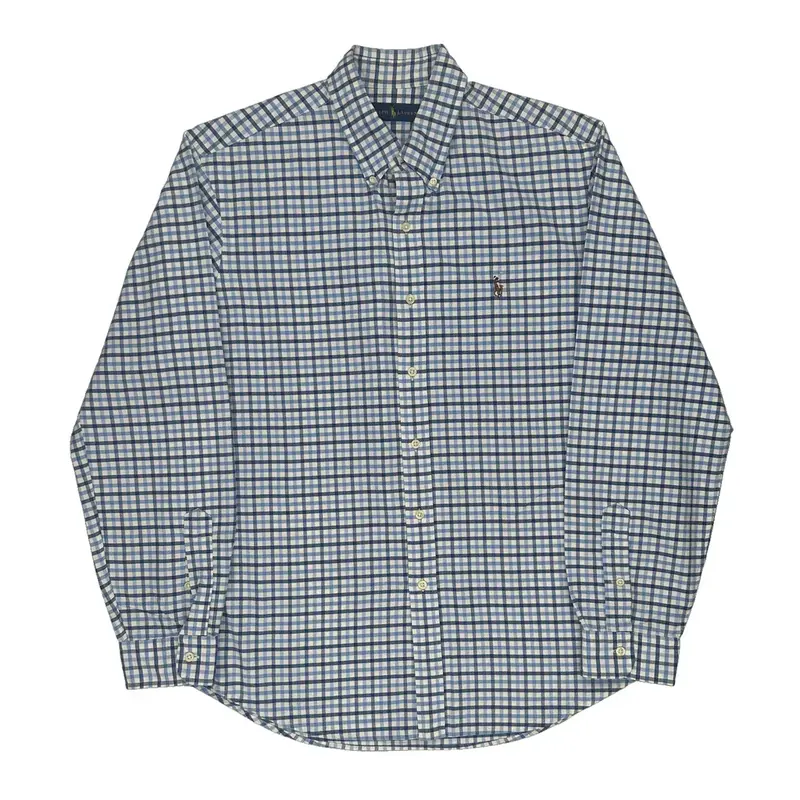 Ralph Lauren Checked Shirt - Large Blue Cotton