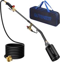 Gutenguy Portable Propane Torch Burner with Storage Bag, 1,280,000 BTU Blow Torch with 10FT Hose, Flame Weeder with Igniter f...