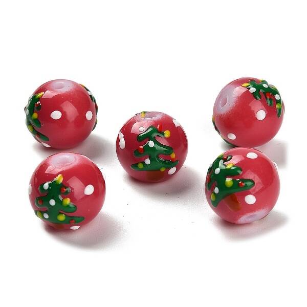 Christmas Theme Handmade Lampwork Beads