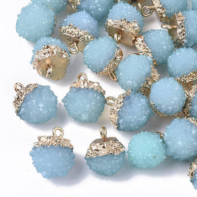 Druzy Resin Pendants