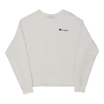 Reverse Weave Champion Sweatshirt - Large White Cotton Blend