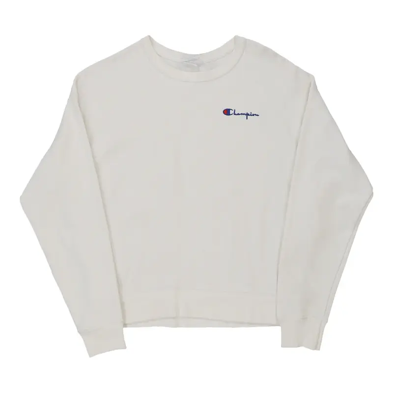 Reverse Weave Champion Sweatshirt - Large White Cotton Blend