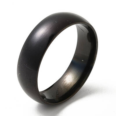 Ion Plating(IP) 304 Stainless Steel Flat Plain Band Rings