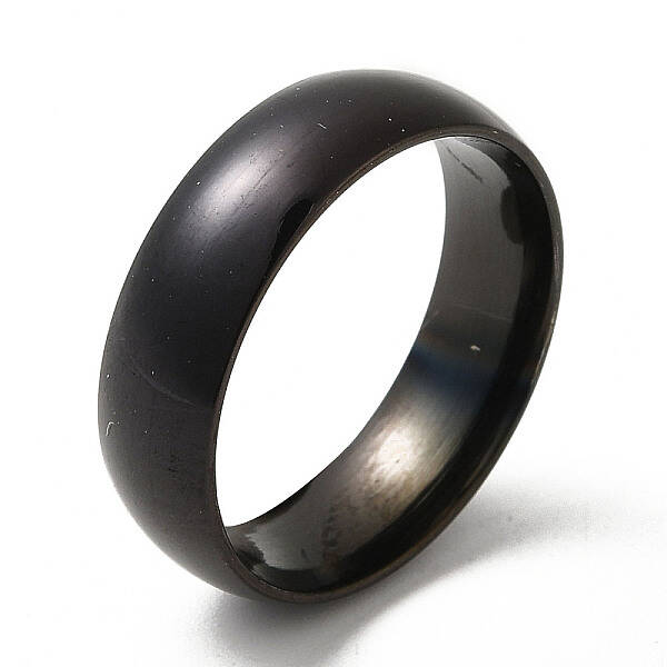 Ion Plating(IP) 304 Stainless Steel Flat Plain Band Rings