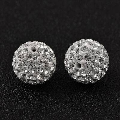 Polymer Clay Rhinestone Beads