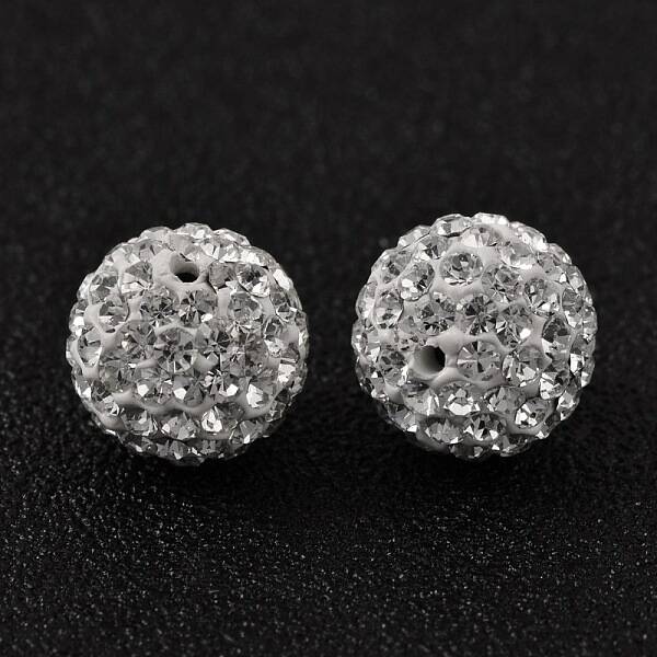 Polymer Clay Rhinestone Beads
