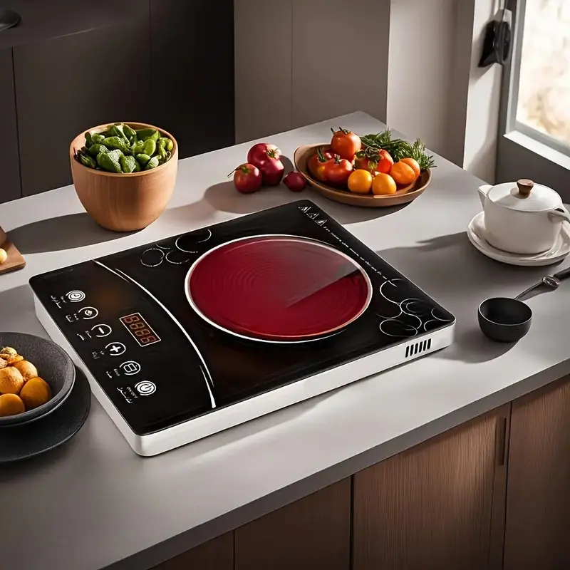 Portable Electric Stove, 1 Count 4 Mode Heating Induction Cooker, Multifunctional Electric Stove, Household Ceramic Cooker, I...