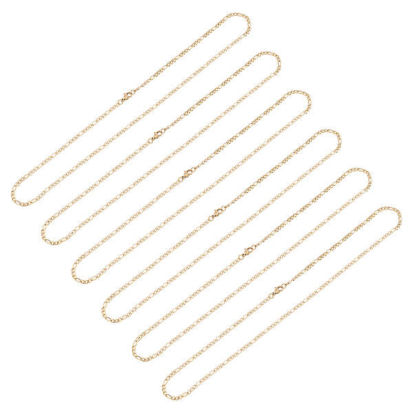 304 Stainless Steel Figaro Chain Necklaces