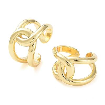 Brass Knot Open Cuff Rings for Women