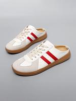 Women's Fashionable Patchwork Design Lace Up Sneakers, Retro Casual Breathable Comfortable Sports Running Shoes, All-match Ro...