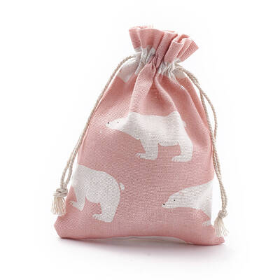 Polycotton(Polyester Cotton) Packing Pouches Drawstring Bags