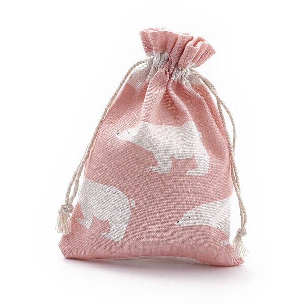 Polycotton(Polyester Cotton) Packing Pouches Drawstring Bags